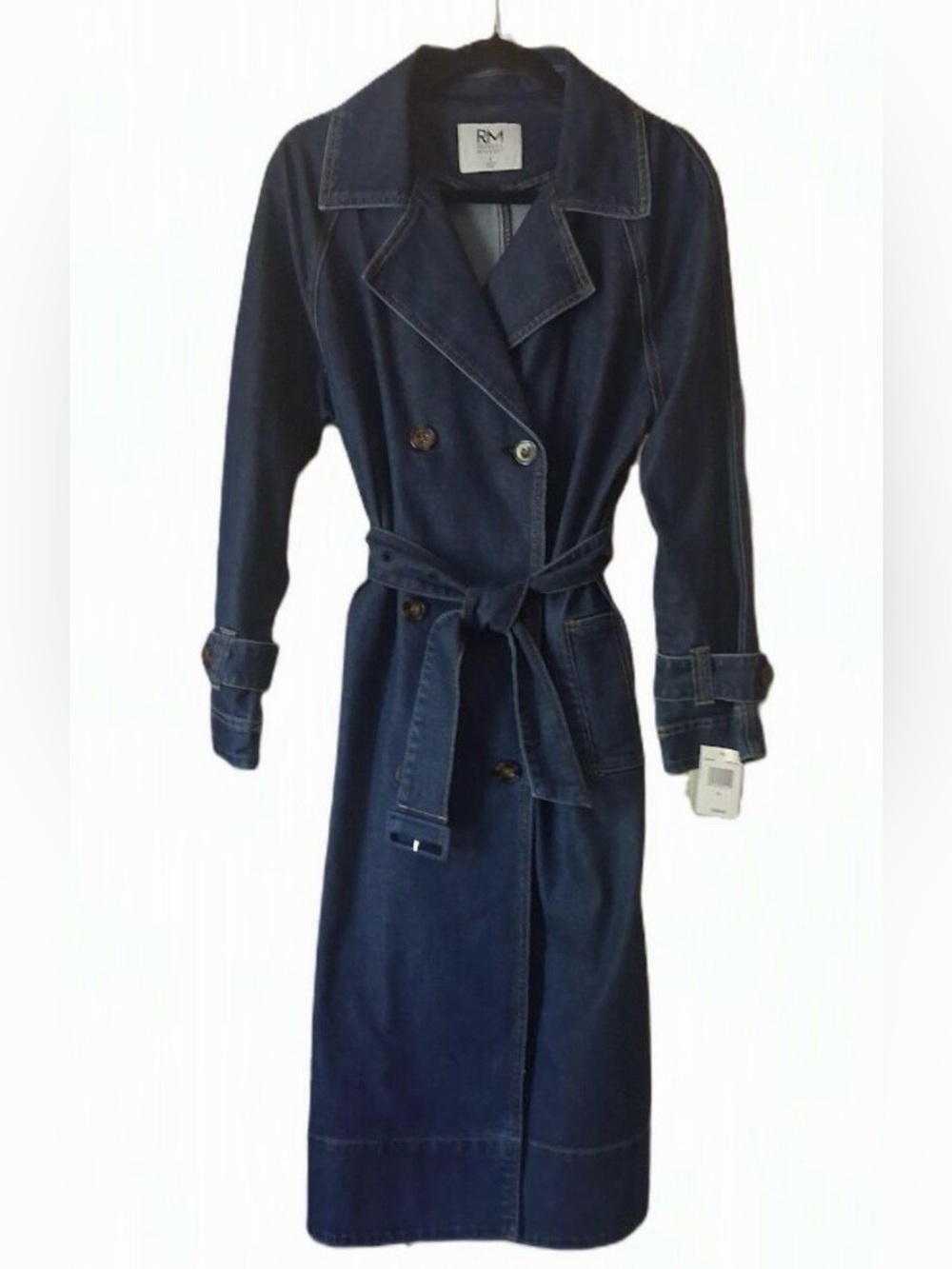 NWT RM Rebecca Minkoff Belted Denim Trench Coat – Size S